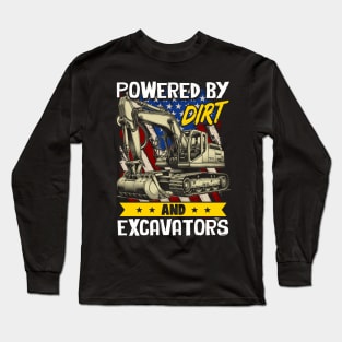 Construction Crew Chic Excavator Tee for Heavy Equipment Enthusiasts Long Sleeve T-Shirt